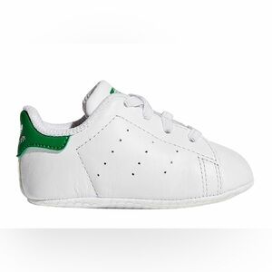 Adidas Stan Smith Crib Shoes White Green Size 1K EUC Baby Sneakers Mommy & Me